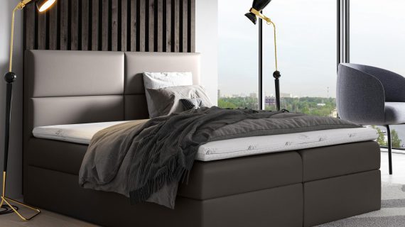 Łóżko Tapicerowane Z Pojemnikiem KITAMI aranżacja