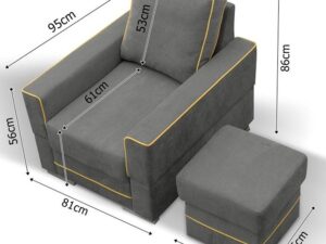 miniaturka Mała Pufa Tapicerowana 45×45 MANAUS