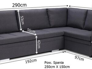 miniaturka Narożnik Rozkładany 290×195 DUNDEE