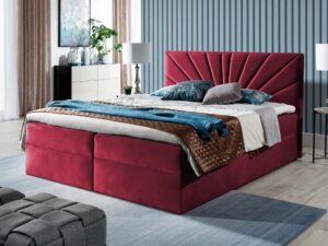 miniaturka Łóżko Tapicerowane Szare NEMURO 4