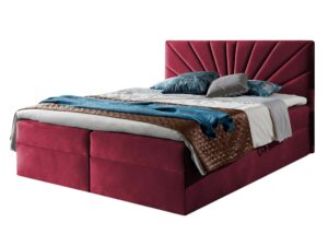 miniaturka Łóżko Tapicerowane Szare NEMURO 4