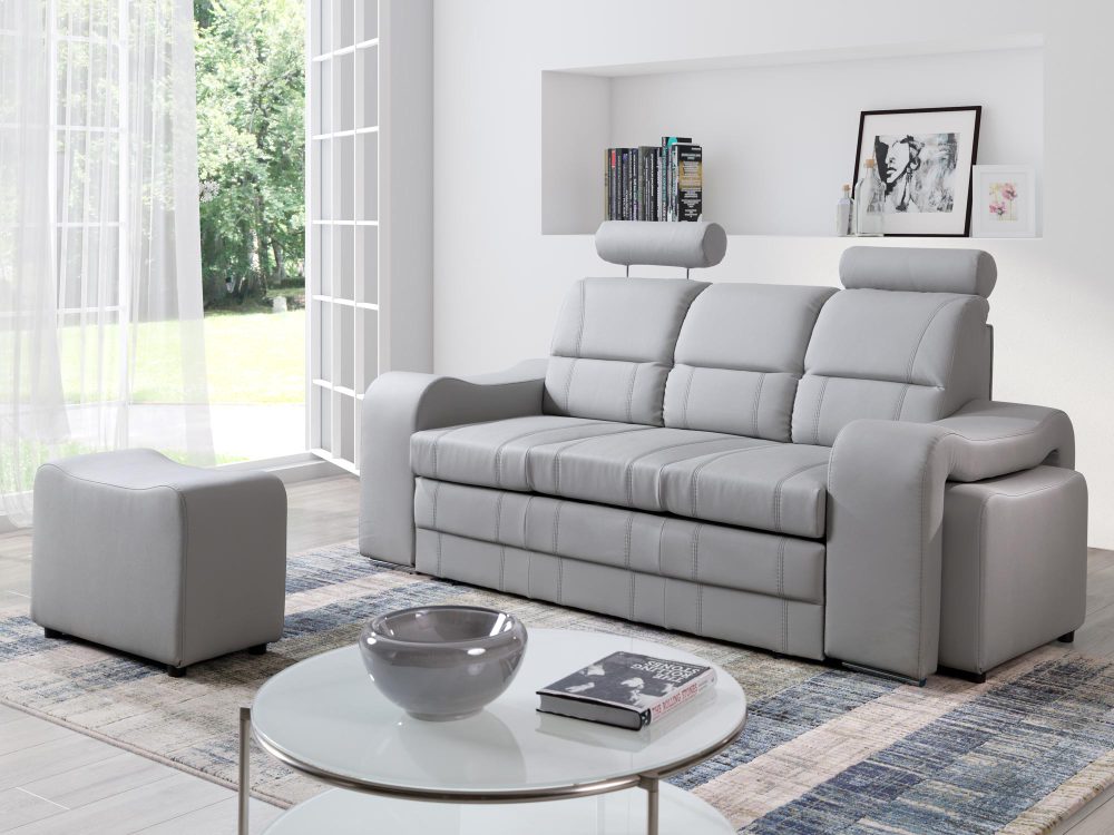 Nowoczesna Sofa Do Salonu z Pufami AKIRUNO - obrazek 43