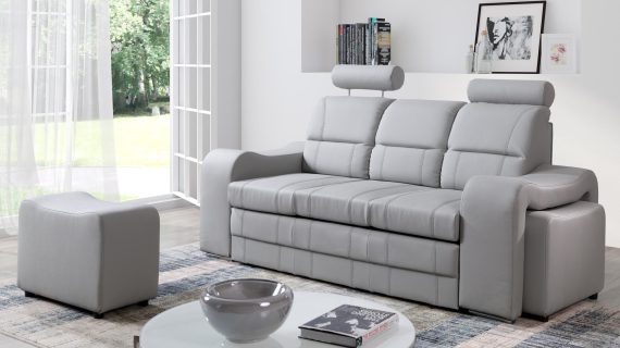 Nowoczesna Sofa Do Salonu z Pufami AKIRUNO - obrazek 43