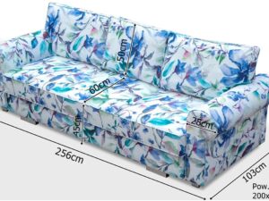 miniaturka Sofa W Kwiaty Rozkładana SANTOS