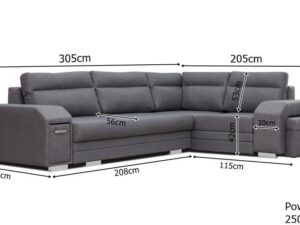 miniaturka Turkusowy Narożnik Z Pufą I Schowkiem FERRAZ