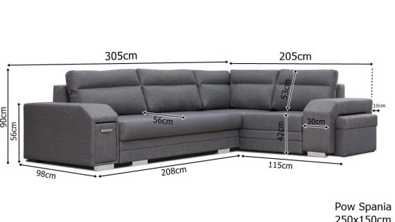 miniaturka Turkusowy Narożnik Z Pufą I Schowkiem FERRAZ