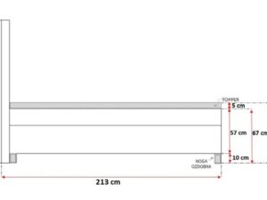 miniaturka Łóżko Pikowane Z Wysokim Oparciem NAGOJA