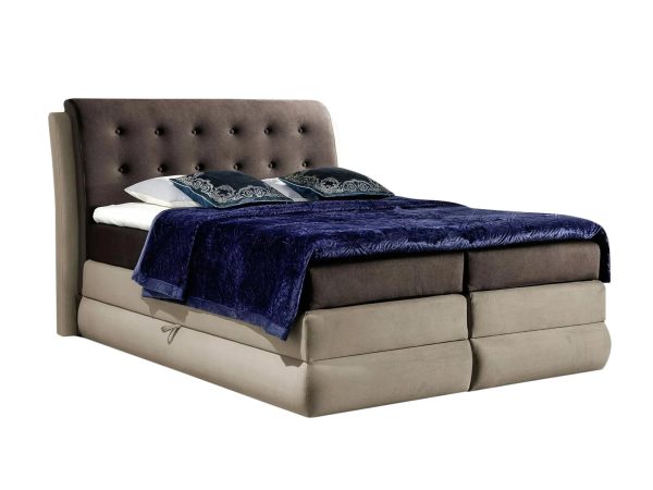 Łóżko Sypialniane Tapicerowane INAZAWA białe tło