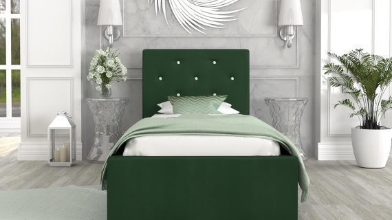 miniaturka Tapicerowane łóżko 90×200 Burkina