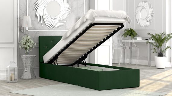 miniaturka Tapicerowane łóżko 90×200 Burkina