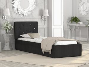 miniaturka Tapicerowane łóżko 90×200 Burkina