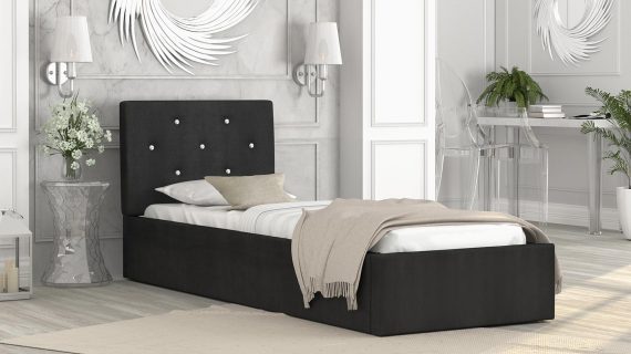 miniaturka Tapicerowane łóżko 90×200 Burkina