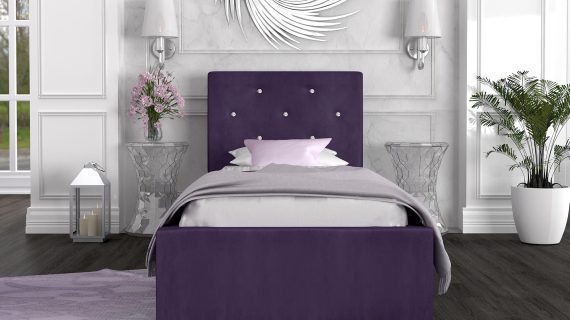 miniaturka Tapicerowane łóżko 90×200 Burkina