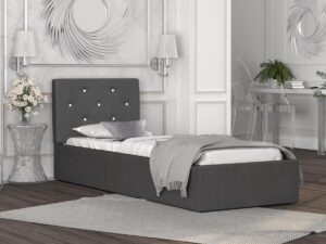 miniaturka Tapicerowane łóżko 90×200 Burkina