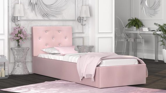 miniaturka Tapicerowane łóżko 90×200 Burkina