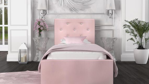 miniaturka Tapicerowane łóżko 90×200 Burkina