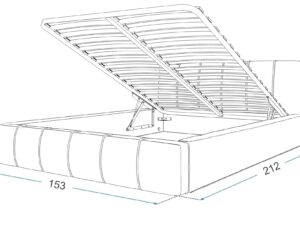 miniaturka Łóżko podwójne 140×200 Benin