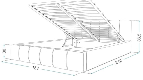 miniaturka Łóżko podwójne 140×200 Benin