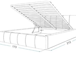 miniaturka Łóżko podwójne 160×200 Benin