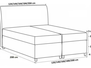 miniaturka Nowoczesne Łóżko Kontynentalne AKABIRA