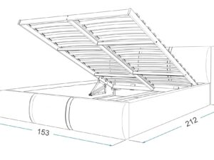 miniaturka Łóżko do sypialni 140×200 Gitega