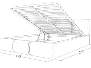 miniaturka Wygodne łóżko 180×200 Gitega