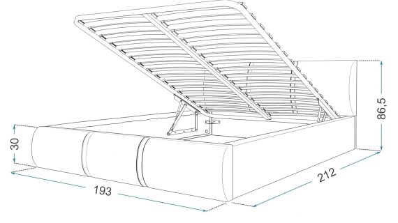miniaturka Wygodne łóżko 180×200 Gitega