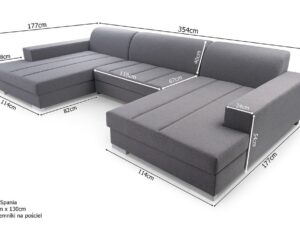 miniaturka Duży Wygodny Narożnik U CANOAS