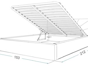 miniaturka Tapicerowane łóżko 140×200 Asmara