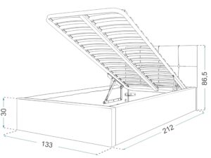 miniaturka Pojedyncze łóżko 120×200 Angola