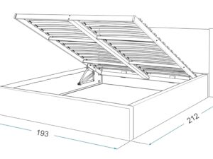 miniaturka Dwuosobowe łóżko 180×200 Angola