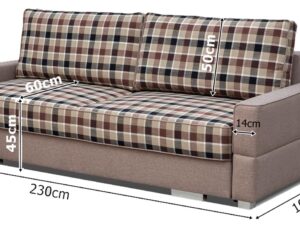miniaturka Sofa Dwuosobowa Rozkładana Z Pojemnikiem Na Pościel RECIFE