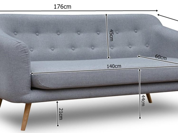 Skandynawska Sofa Na Nóżkach IBIRITE wymiary