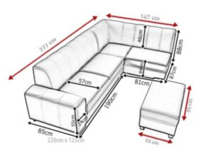 miniaturka Narożnik Z Dużą Pufą MIDRANT + PUFA