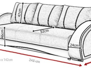 miniaturka Sofa Młodzieżowa Rozkładana SALTO