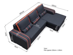 miniaturka Rozkładany Narożnik Z Poduszkami LIBERIA