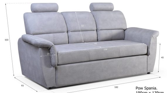 Nowoczesna Sofa Do Salonu TIMONO III Osobowa wymiary