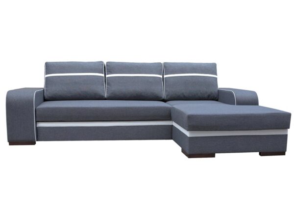 Szary narożnik modułowy z prostym designem do nowoczesnego wnętrza