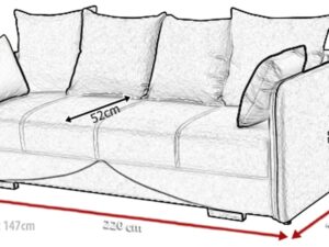 miniaturka Sofa Dwuosobowa Rozkładana LIMERA
