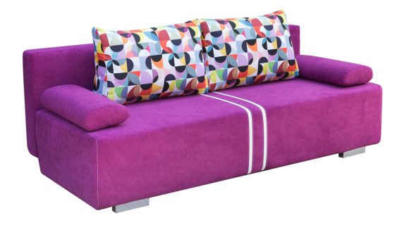 Sofa Z Zagłówkami Rozkładana GRAVATA białe tło