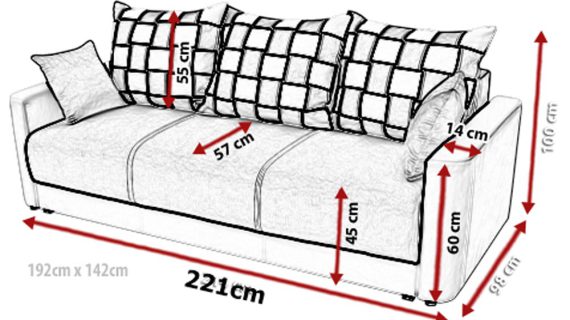 Sofa Młodzieżowa Do Pokoju LINHERES - obrazek 8