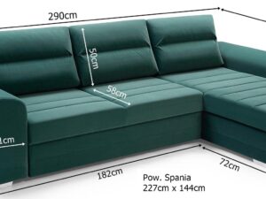 miniaturka Narożnik Zielony Nowoczesny KAMPALA