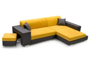 miniaturka Nowoczesny Narożnik Z Pufą DELMAS