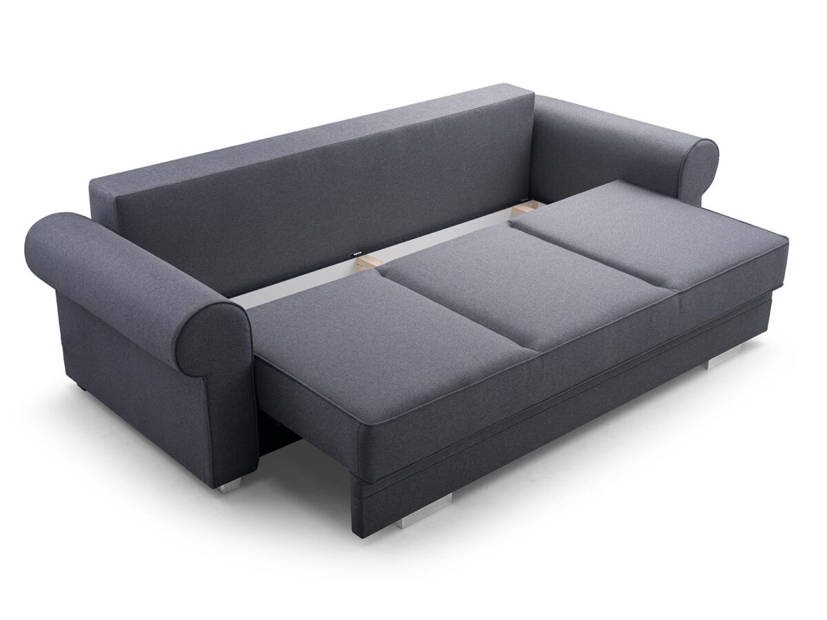 Rozkładana sofa z funkcją spania, styl minimalistyczny