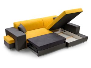 miniaturka Nowoczesny Narożnik Z Pufą DELMAS