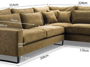 miniaturka Duży Narożnik 315×225 Z Poduszkami SAWETO