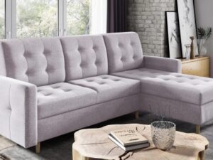 Pikowany Narożnik z funkcją spania RETO