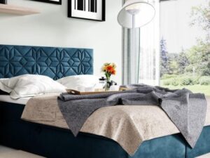 Nowoczesne Łóżko z 2 Pojemnikami LEA 1