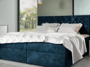 miniaturka Duże Łóżko Tapicerowane do Sypialni LEA 7