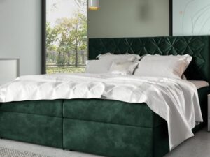 miniaturka Duże Łóżko Tapicerowane do Sypialni LEA 7